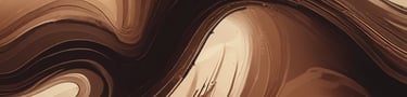 une peinture représentant un motif tourbillonnant de brun et de blanc