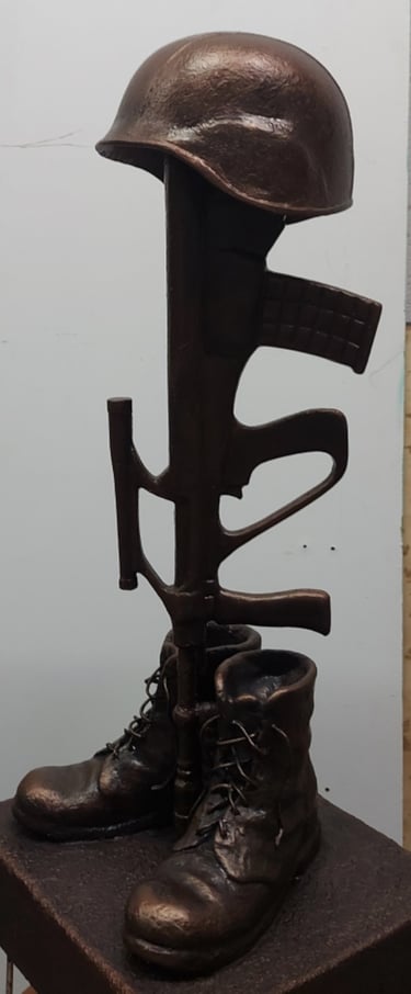 The Battle Cross. Vietnam War Memorial Gardens. Nerang RSL, QLD