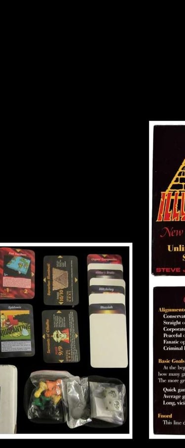 Invasão da empresa Steve Jackson Games pelo serviço secreto em 1991 e imagem de cartas do jogo INWO