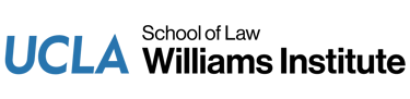 The Williams Institute Logo: Black and White writing saying "School of Law, Williams Institute"