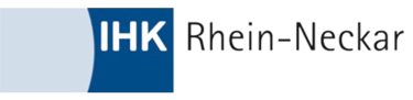 Logo der IHK Rhein-Neckar in blau und weiß