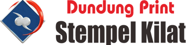 logo percetakan stempel dundung print makassar