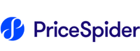 PriceSpider brand logo with a blue circular icon and dark blue sans-serif typography on a white background.