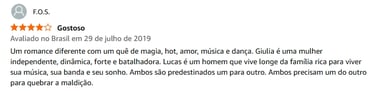 Avaliação Cliente Amazon