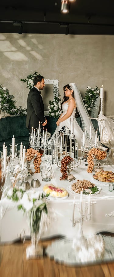 Persian Wedding at Sofreh Aghd setup, captured by Fred Art Studio in London