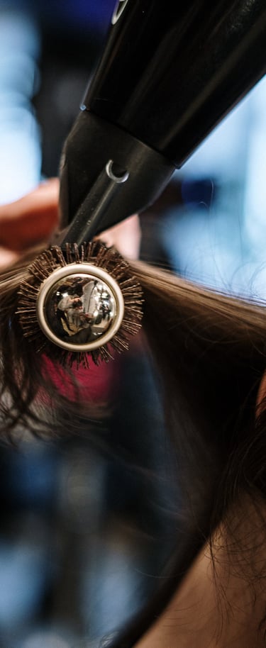 brash and blow dray do hair