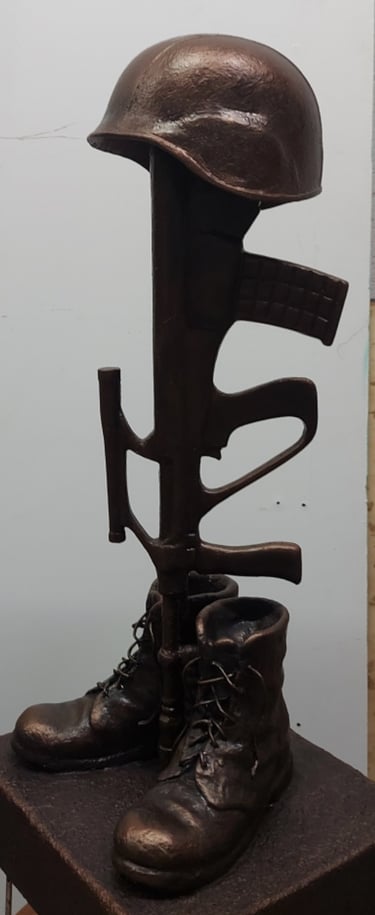 The Battle Cross. Vietnam War Memorial Gardens. Nerang RSL, QLD