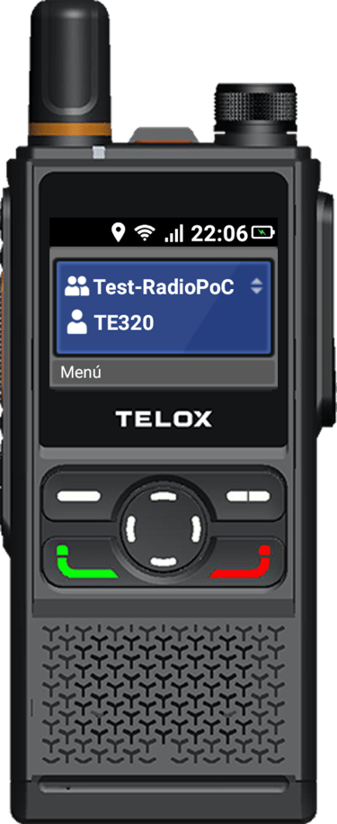 Radio PoC 4G LTE Telox TE320 resistente al agua IP67 para seguridad y logística