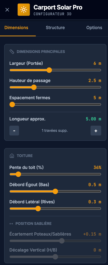 configurateur carport/abri voiture