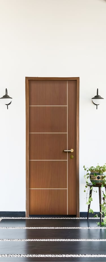 Pintu SWP (solid wood panel) lapisan HPL