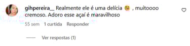 Cliente demonstrando satisfação na compra dos produtos da Açaí Mais Brasil 