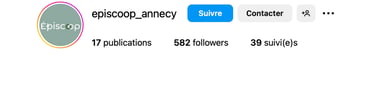 Capture d'écran du compte Instagram