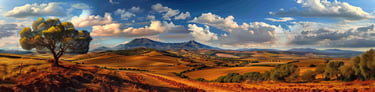 An illustrative scenic view of an Andalusian landscape