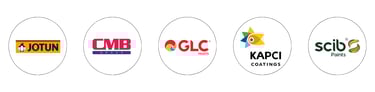 a group of big paints companies logos in Egypt brands