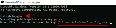 command prompt ssh-keygen