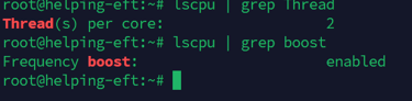 lscpu grep boost output