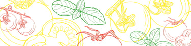 Pasta ingredients line illustration pattern