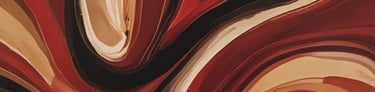 une peinture représentant un motif tourbillonnant rouge et blanc