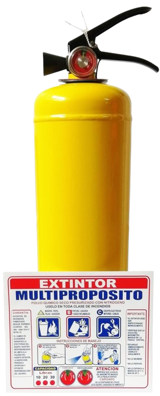 Extintor multipropósito ABC de polvo químico seco 9kg - Venta y recarga - Extintores Firestop Bogotá