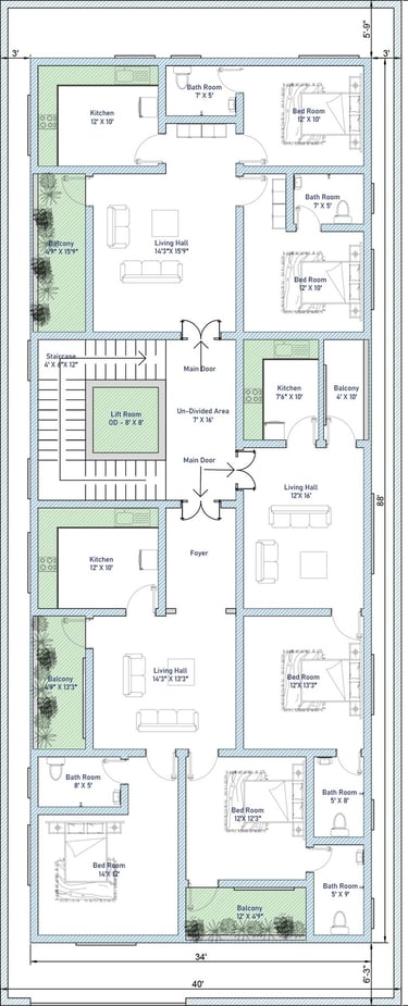 Construction in Thanjavur Floor Plan Drawing