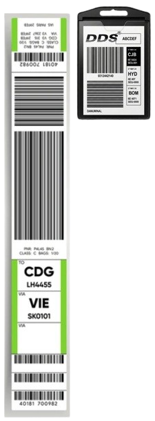 Length of current airline luggage Tag and length of paper used in eBt.