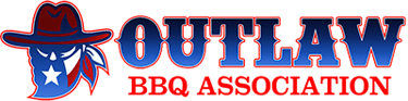 logo that spells out outlaw bbq assosiation