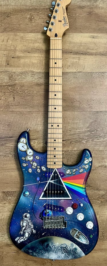 Pink Floyd tribute hand painted Stratocaster