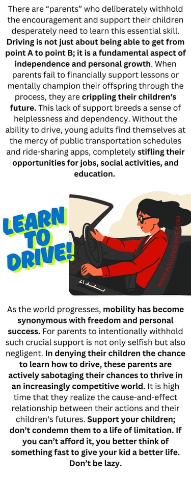 LEARN to drive infographic rant