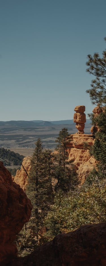 hoodoo rock formation in the mountains of Utah