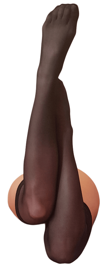 Mistress Nereid's sexy shins in sheer garters