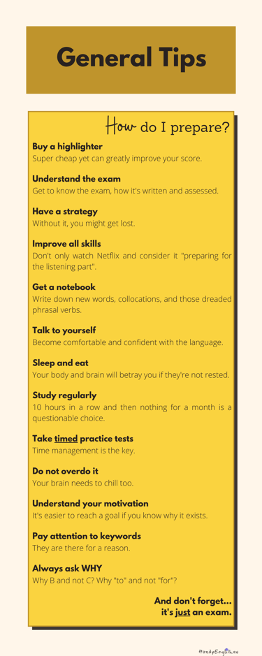 cambridge first (FCE) resources and materials, Exam structure, information, tips, tricks, assessment