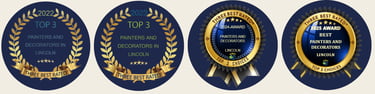 Four award badges that recognise our company's Three Best Rated status, 2022 to 2025.