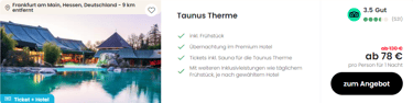 Travelcircus Welness Deal Taunus Therme und Hotel