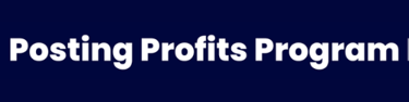 Image with posting profits program on it