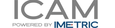 a man in a suit and tie with the word icam powered by icam