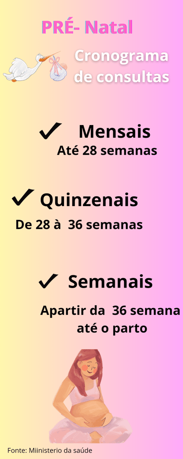 CRONOGRAMA DAS CONSULTAS GESTACIONAIS