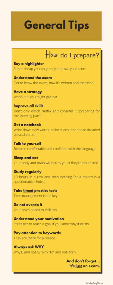 cambridge first (FCE) resources and materials, Exam structure, information, tips, tricks, assessment