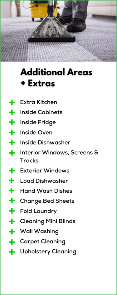 Extra cleaning service for move in move out day. Clean your walls, fridge, oven, windows and more