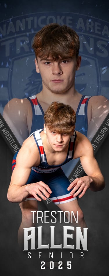 wrestling high school senior banner