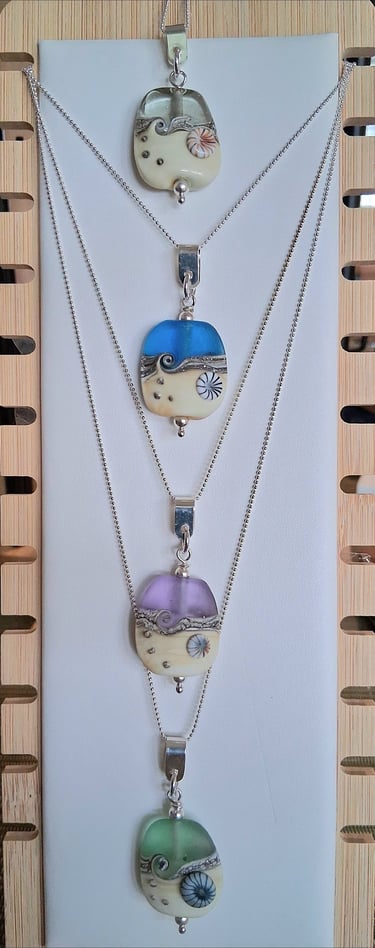 Sandy Fulbrook sea scene necklaces