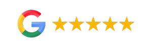 a google search engine logo with five stars