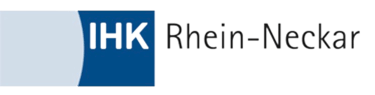 Logo der IHK Rhein-Neckar in blau und weiß