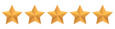 a group of five golden stars in a row of five