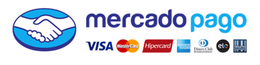 Pagamento via Mercado Pago. Cartões aceitos: Visa, Master Card, Hipercard, Elo.