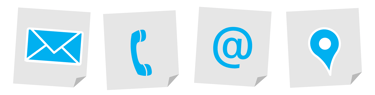 a set of four different types of email and email