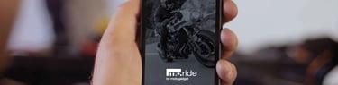 Widok aplikacji mobilnej mo.ride dedykowanej do centrali sterujace motogadget mo.unit bkue
