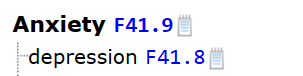 anxiety ICD 10 CM code