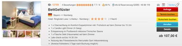 Verwöhnwochenende Deal Nürnberg