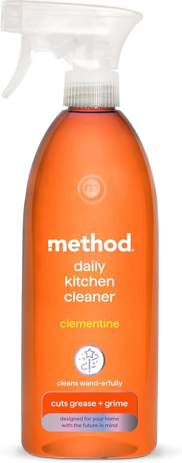 a bottle of cleaning products with a cleaning cloth on it