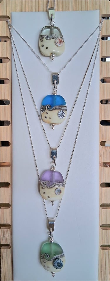 Sandy Fulbrook sea scene necklaces